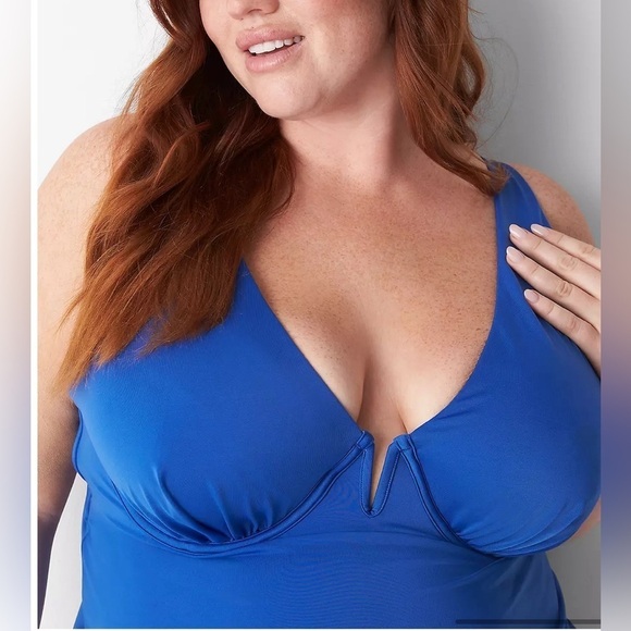 Swim by Cacique V Wire Tankini Top 40D - Picture 4 of 8